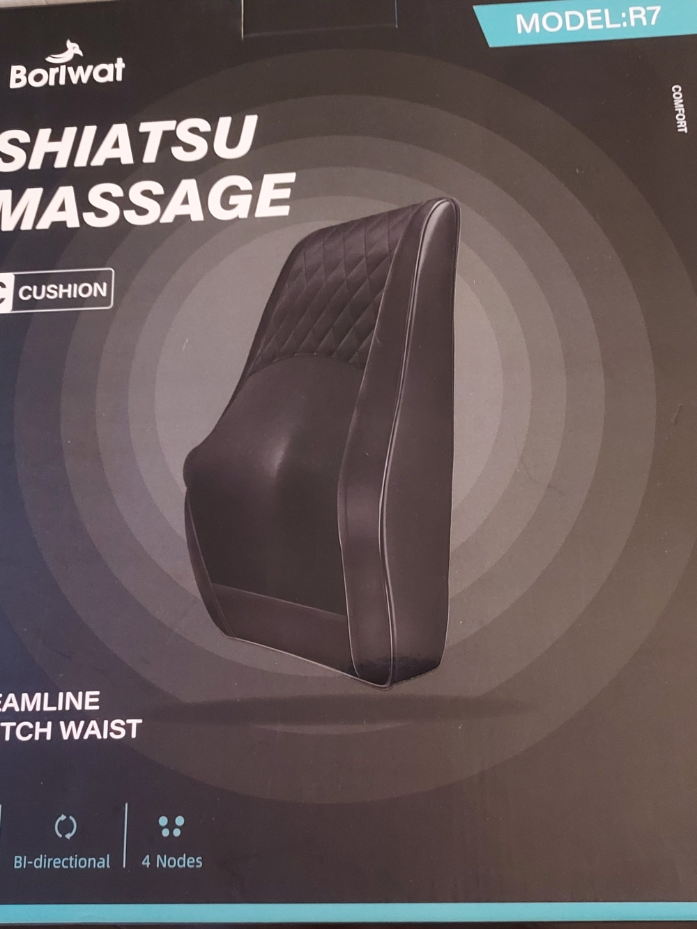 R7 Black Shiatsu Massage Cushion.